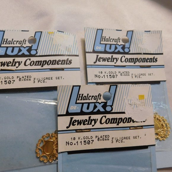 Halcraft Jewelry Making Components Filigree Sets Lot NEW Vintage - Picture 4 of 7